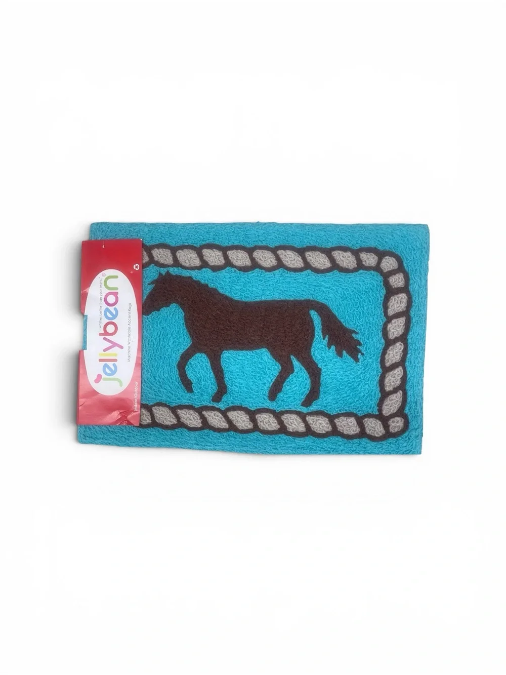 Jellybean Horse Accent Rug in Turquoise - NWT - Size: 20 x 30
